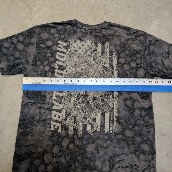Howitzer Molon Labe Shirt Gray Camo Skill Snake Firearms - Picture 10 of 11